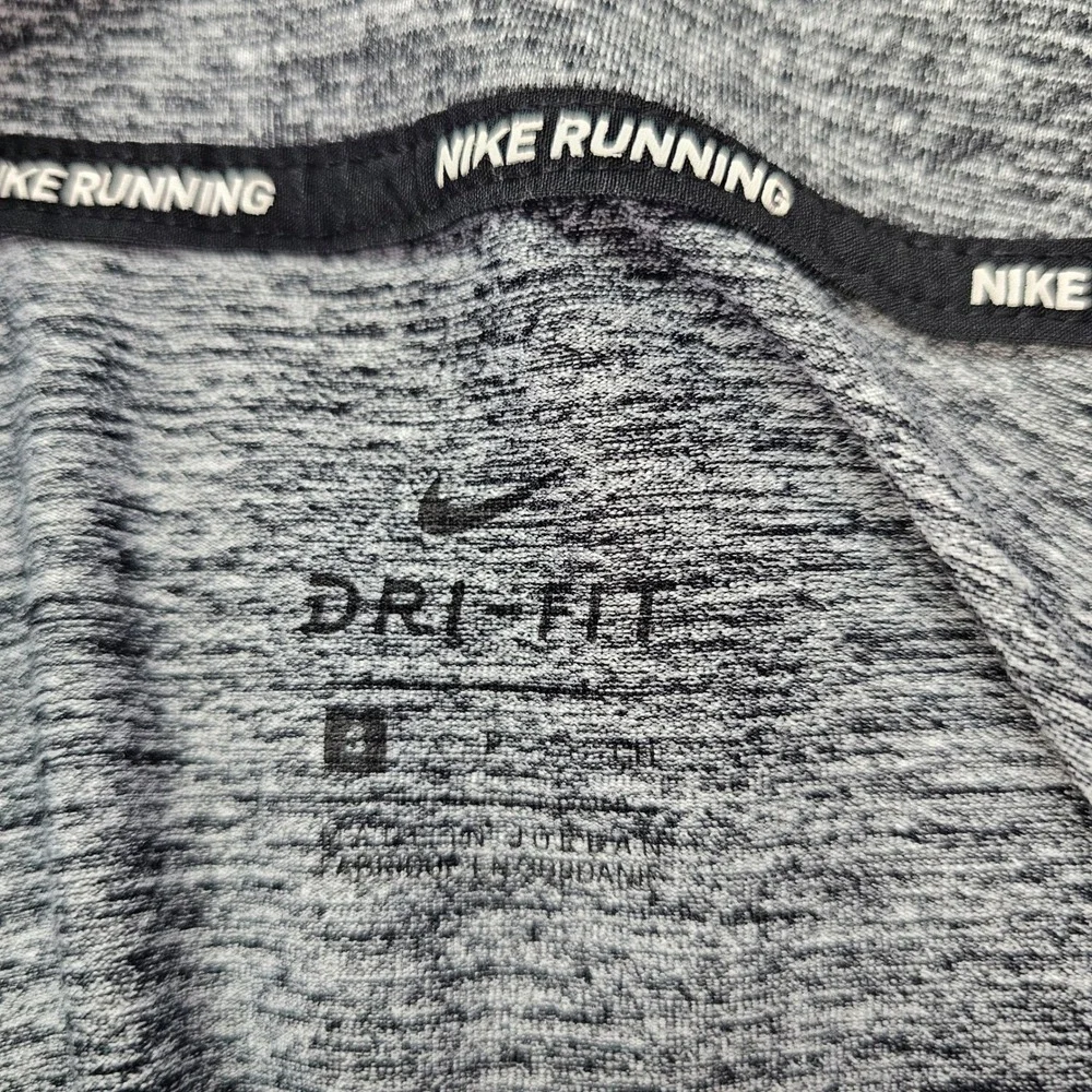 Nike Running Dri Fit Half Zip Pullover Long Sleeve Top Gray Womens Small Workout